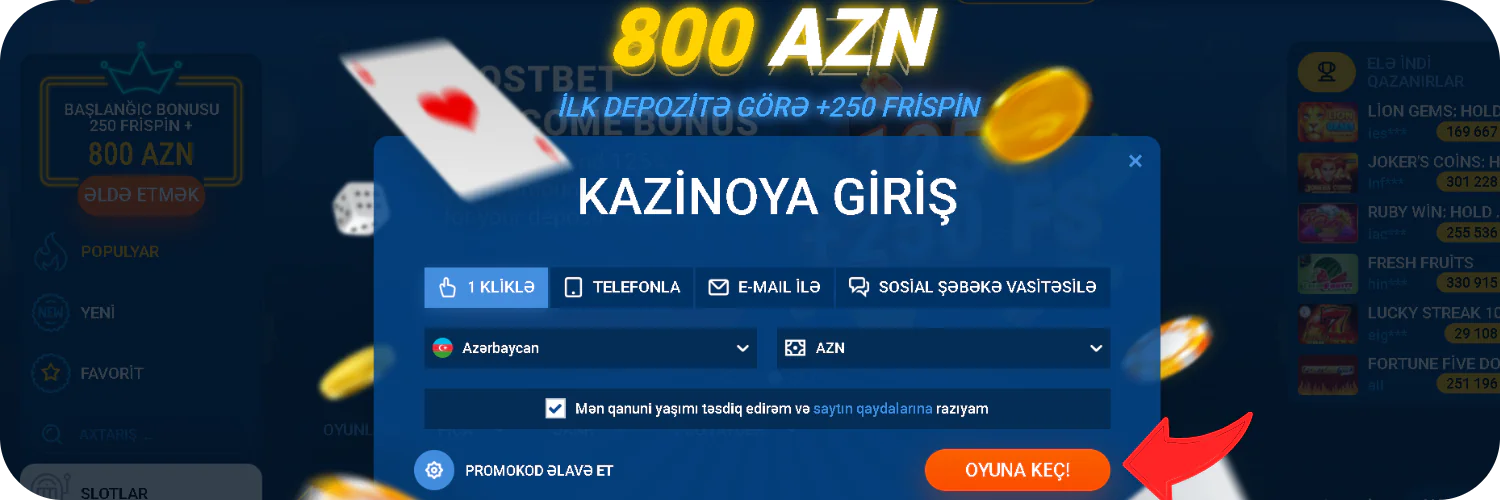 Mostbet-ə gedin və oynayın